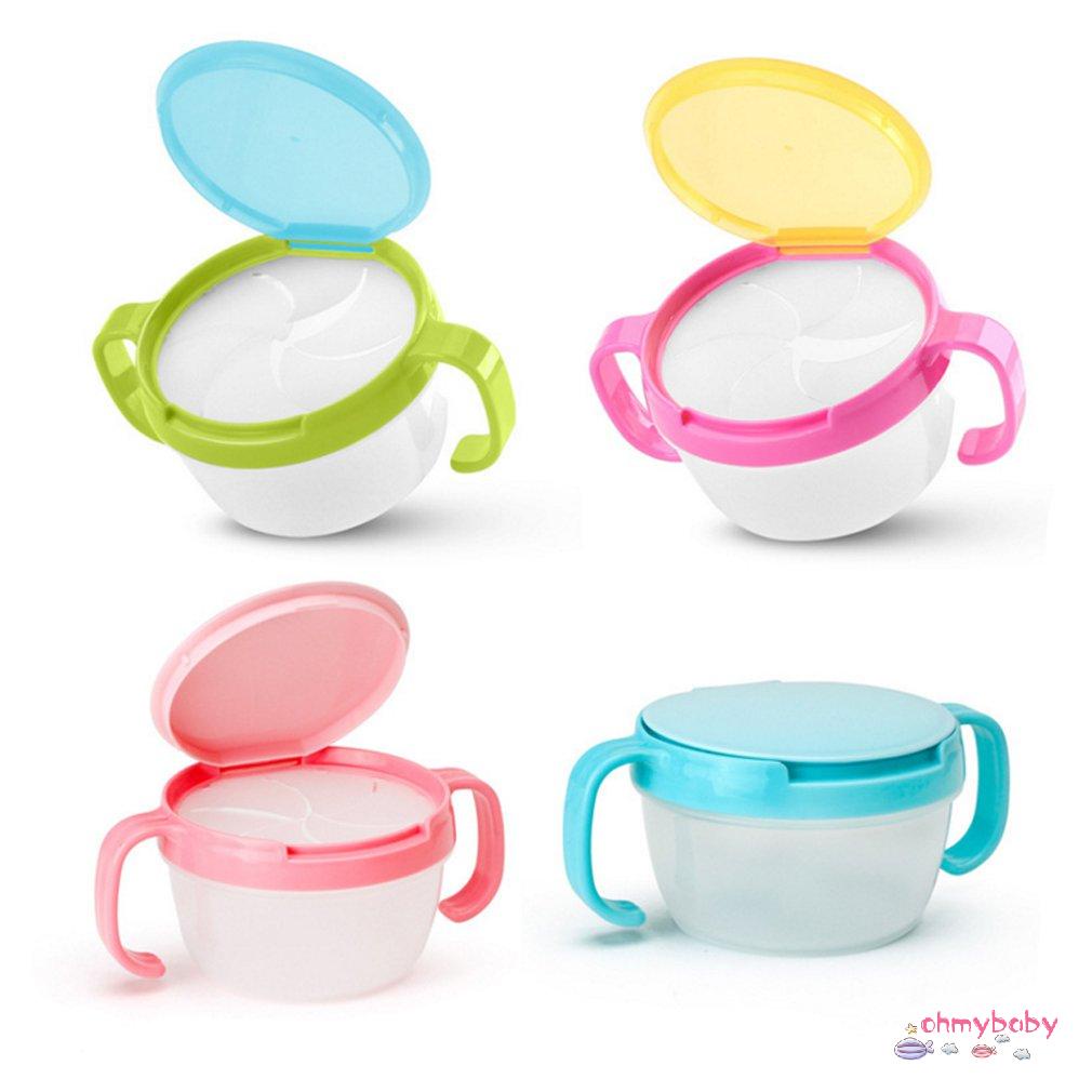 [Ready] Tay cầm kép di động Cốc ăn nhẹ bền bỉ cho bé Dễ thương tập Không tràn Snack Snackerl Cup Container [Z/9]