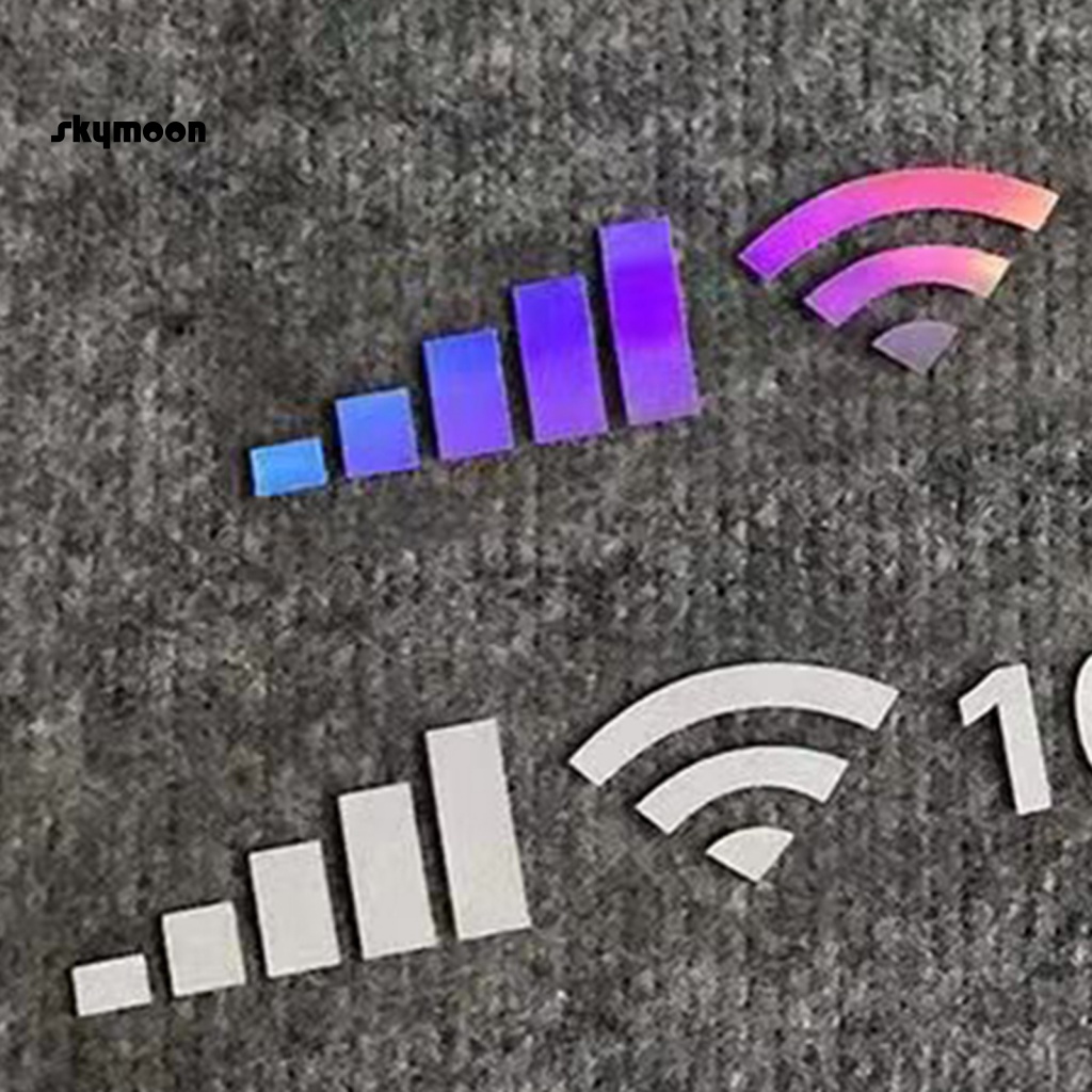 Set 2 Đề Can Dán Trang Trí Xe Hơi In Chữ Wi-Fi Chuyên Dụng