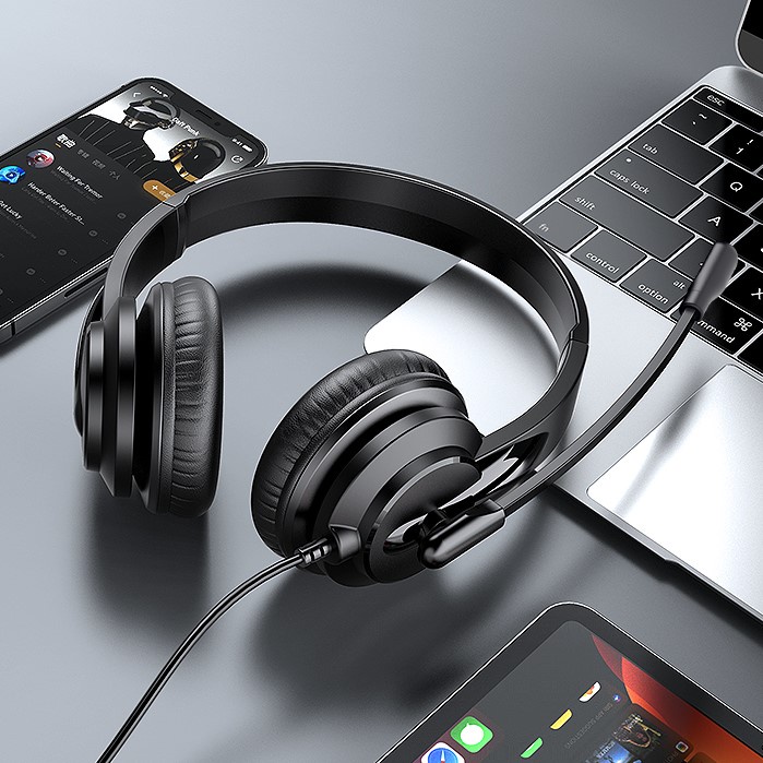 Tai nghe chụp tai SPRISE H6208 có dây âm thanh nổi giảm tiếng ồn có thể điều chỉnh kích thước kèm mic trung tâm cuộc gọi hội nghị có âm thanh đầu cắm USB 3.5mm | BigBuy360 - bigbuy360.vn