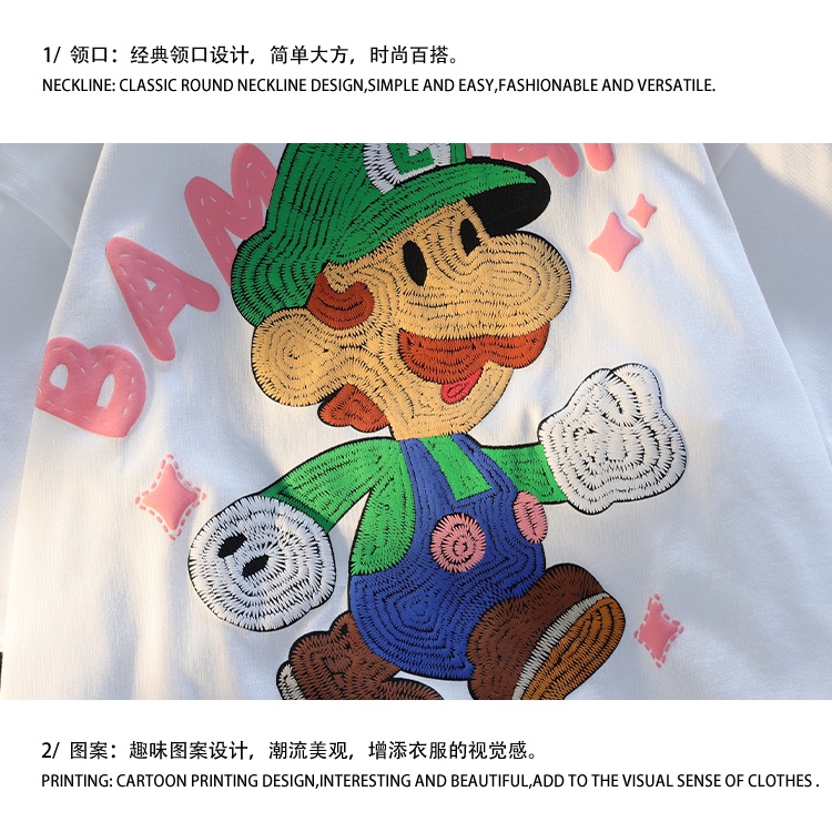 Áo Thun Tay Ngắn Chất Liệu 100% Cotton Cao Cấp Thời Trang Theo Phong Cách Hàn Quốc Cho Nữ