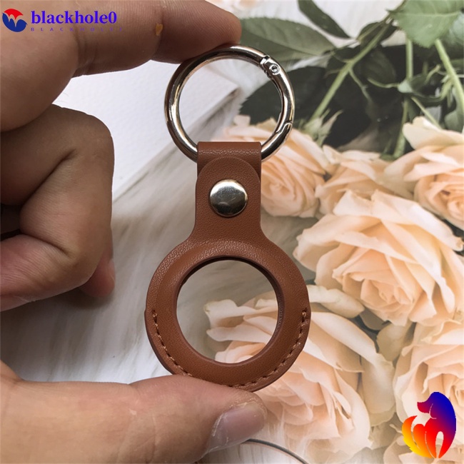 Vỏ Da Mềm Bảo Vệ Chống Thất Lạc Có Móc Khóa Dành Cho Air Tag (Hai Lỗ)