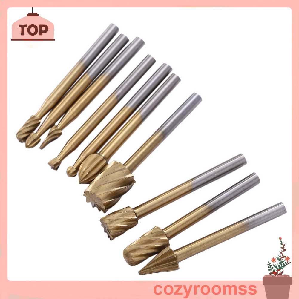 Bộ 10 Mũi Khoan Xoắn Ốc Bằng Thép Gió HSS