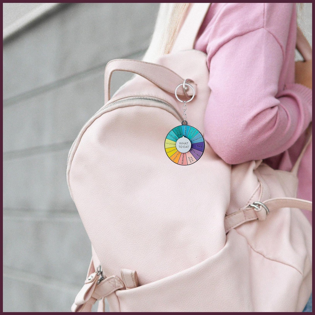 Móc Khóa Xoay Hình Cầu Vồng Đính Đá Thời Trang Cho Nam Và Nữ