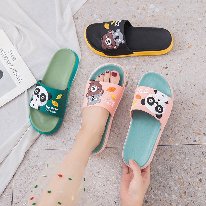 *Dép Nữ Quai Ngang Laceva Gấu Trúc Panda DP06 (phom nhỏ các bạn đặt tăng 1 size nha)