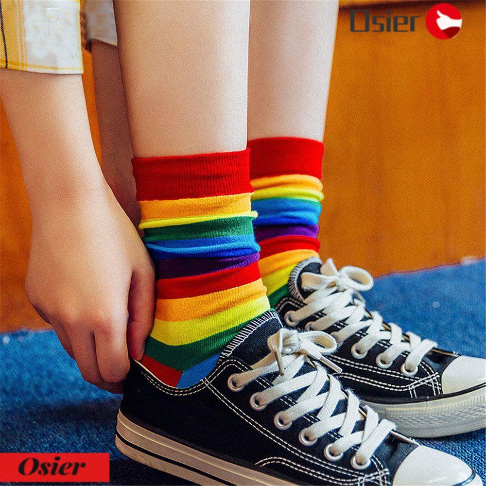 Vớ Thể Thao Cotton Co Giãn Thấm Hút Mồ Hôi Phong Cách Harajuku Đường Phố 1