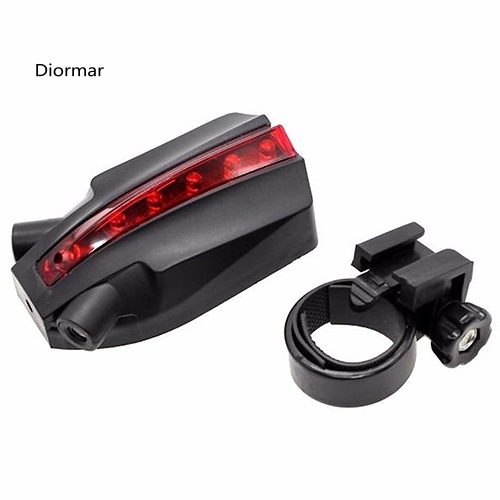 2 Đèn Laser + 5 Led Cảnh Báo Ánh Sáng Đỏ In Logo Cho Đuôi Xe Đạp
