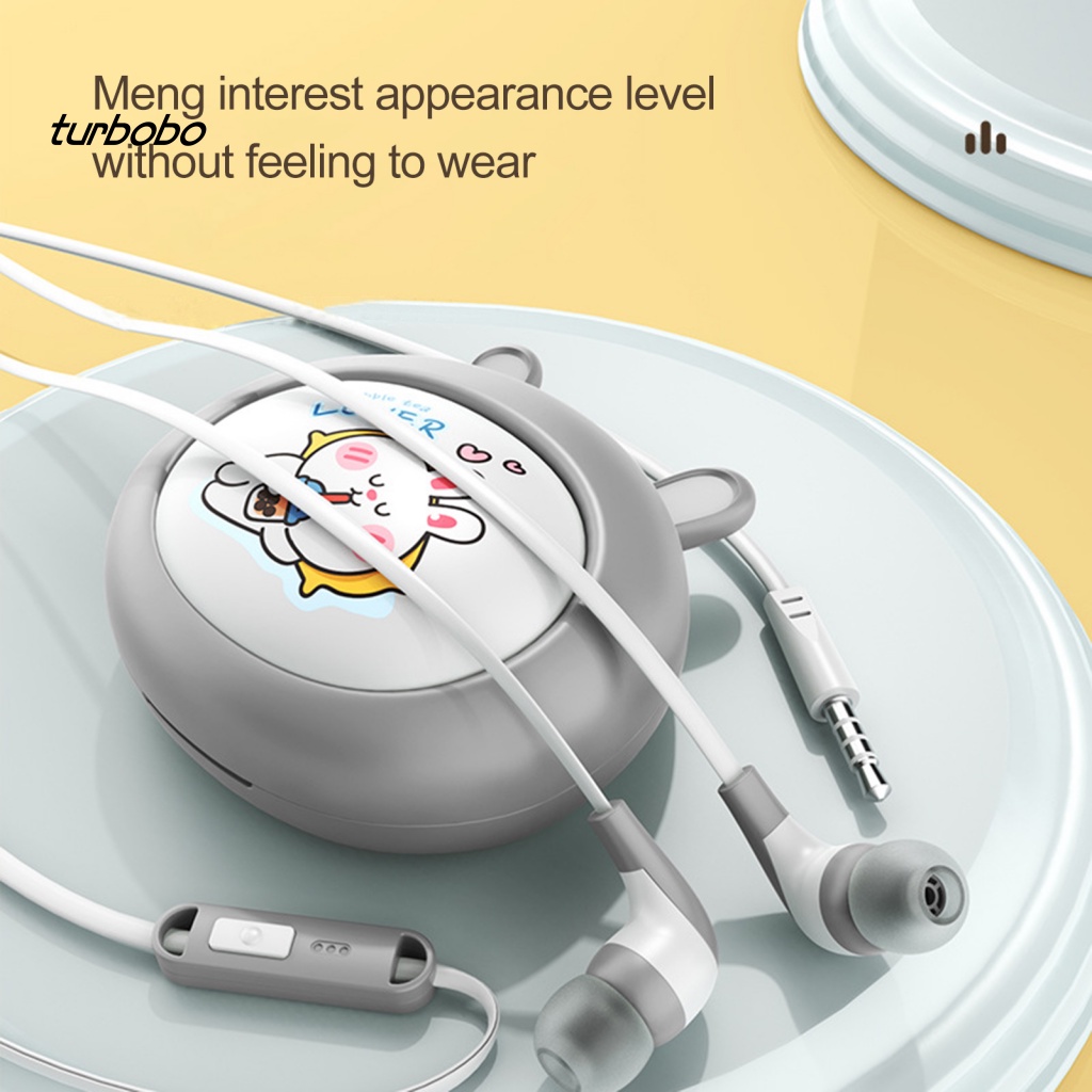 Tai Nghe Thể Thao Nhét Tai Jack 3.5mm Có Hộp Đựng Họa Tiết Hoạt Hình Cho Bé