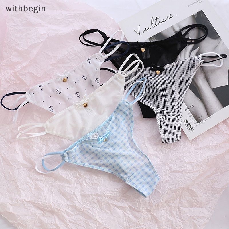 Quần Lót Chữ T Phối Lưới Hở Lưng Quyến Rũ Dễ Thương Cho Nữ