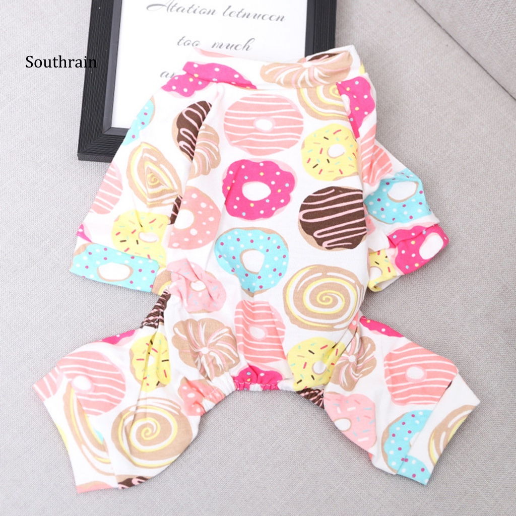 Bộ Đồ Ngủ Bằng Cotton Mềm Mại In Hoa Dành Cho Cún Cưng