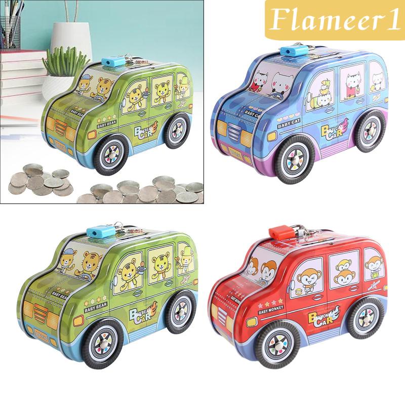 [Flameameer1] Hộp Đựng Tiền Tiết Kiệm Hình Xe Hơi Tinh Tế Để Bàn Văn Phòng / Phòng Khách Màu Xanh Lam