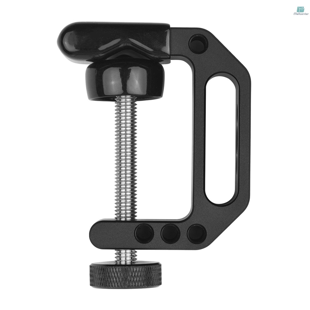 Universal C Clamp Heavy Duty Desktop Mount Clamp Tripod Light Stand Clamp with Standard 1/4 Inch &amp; 3/8 Inch Screw Holes for Mounting Video Monitor Flash Speedlite Microphone