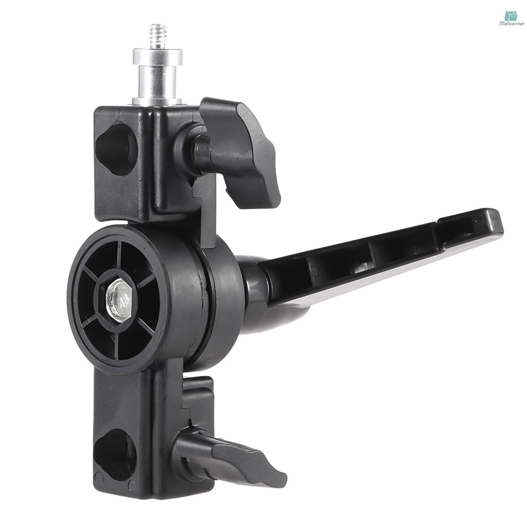 Swivel Adapter Speedlite Flash LED Light Stand Bracket Holder with 1/4&quot; Screw Mount