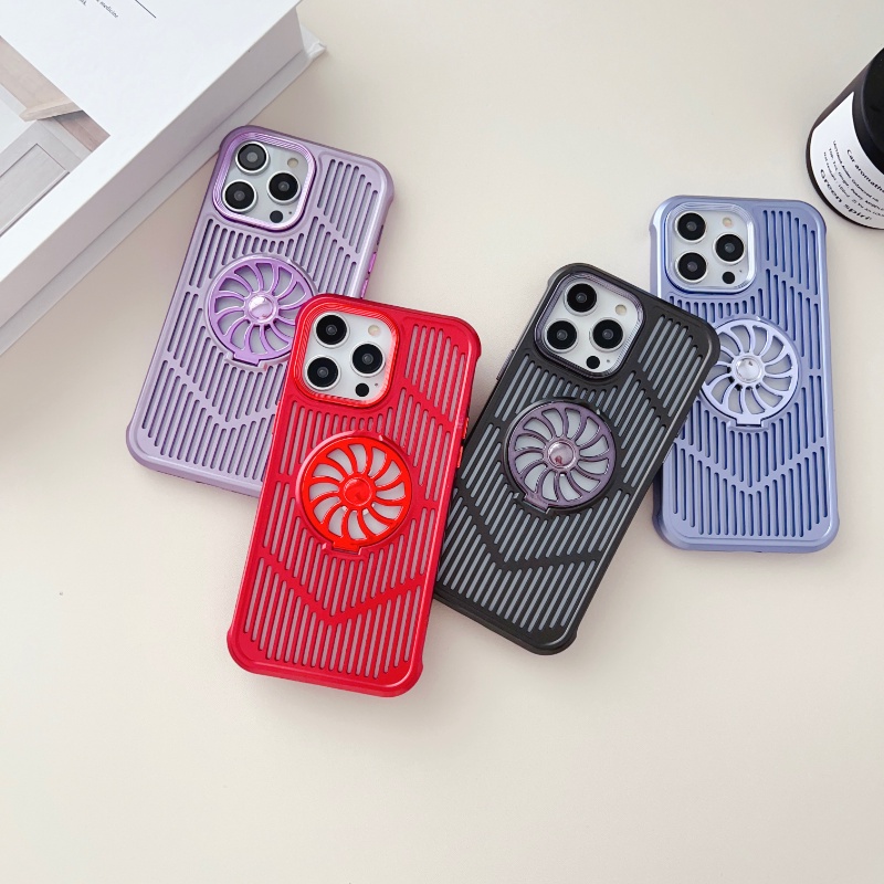 HOCE Ốp Điện Thoại TPU Mạ Điện Tản Nhiệt Có Giá Đỡ Cho iPhone 14 13 12 pro max 11pro