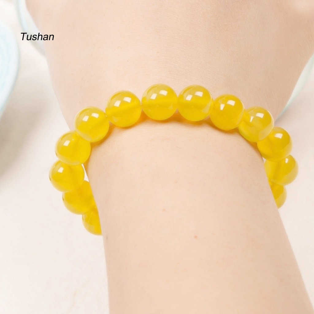 Vòng Đeo Tay Xỏ Hạt Thủy Tinh Màu Sắc Tự Nhiên Dành Cho Nữ