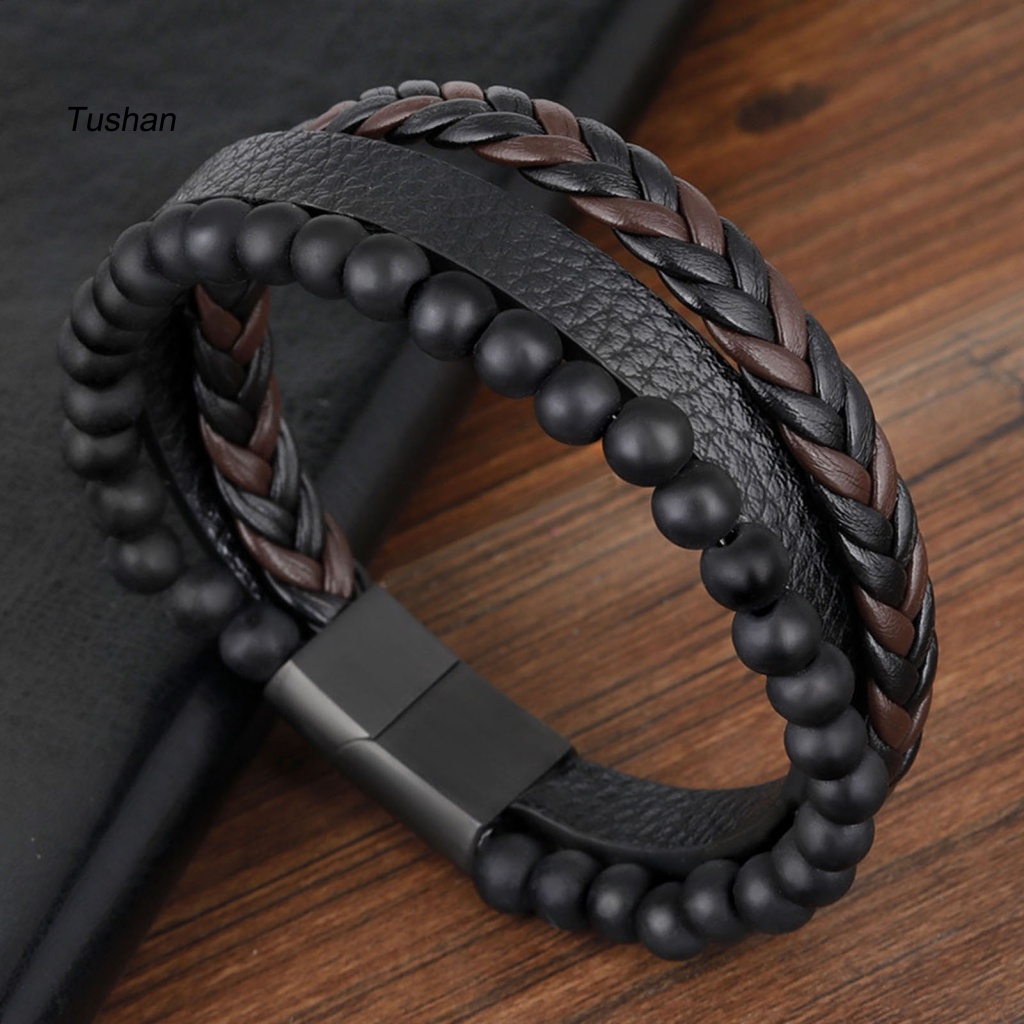 [Ts] Vòng Tay Nhiều Lớp Phong Cách Punk Dễ Phối Đồ Nhiều Màu Sắc Thích Hợp Sử Dụng Hàng Ngày