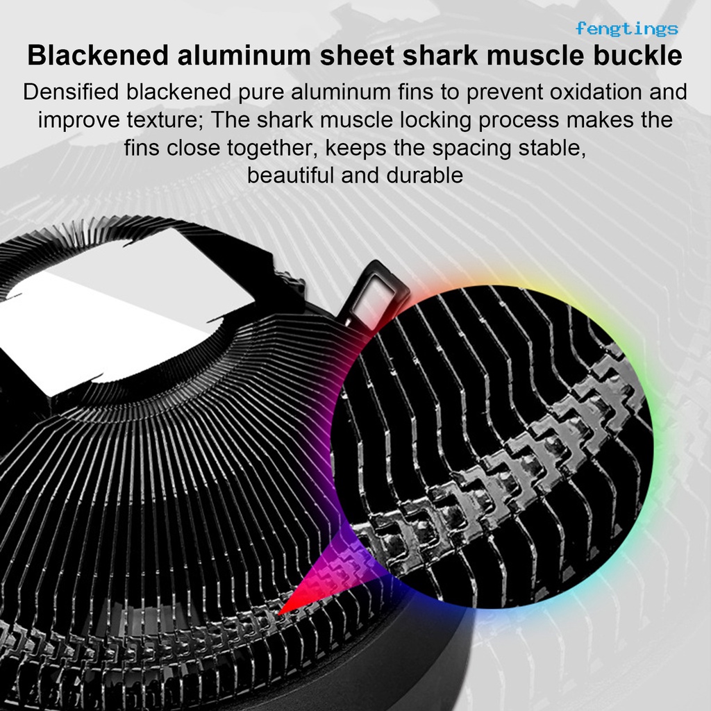 Quạt Tản Nhiệt Làm Mát CPU 3Pin RGB 9 Cánh Tiện Dụng Cho Máy Tính