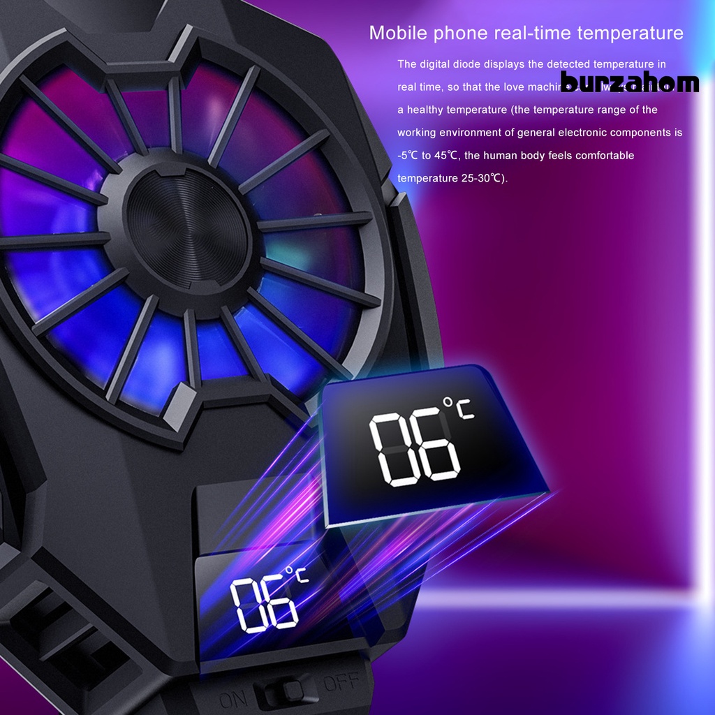 Quạt Tản Nhiệt DL05 9 Cánh Có Màn Hình Kỹ Thuật Số Cho Điện Thoại Thông Minh
