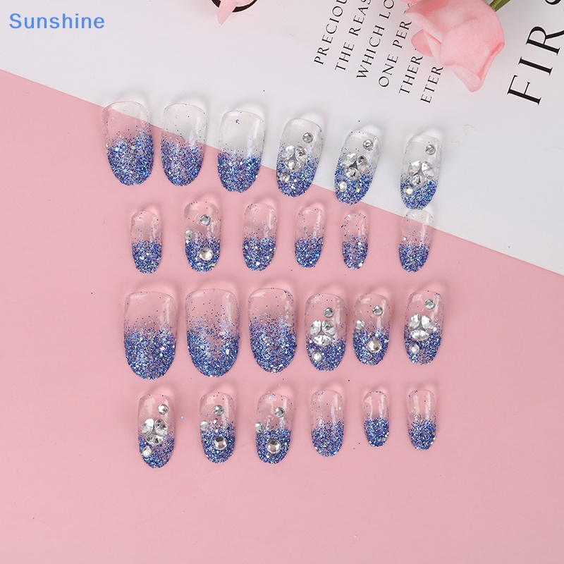 Bộ Móng Tay Giả Đính Đá 3D Tự Làm Toàn Diện Cho Cô Dâu