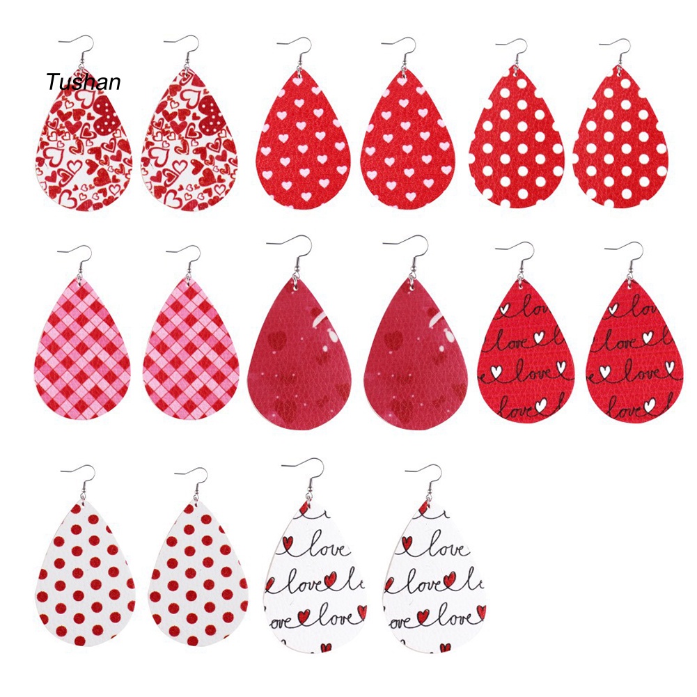 Set 8 Cặp Khuyên Tai Nữ Giả Da Thời Trang