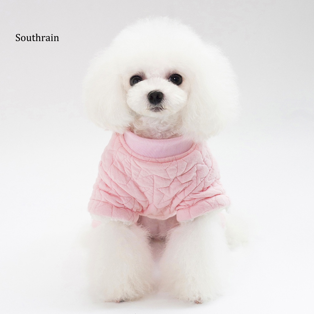 Áo Khoác Lông Cừu Cotton Bốn Ống Họa Tiết Hoạt Hình Thời Trang Mùa Đông Cho Thú Cưng