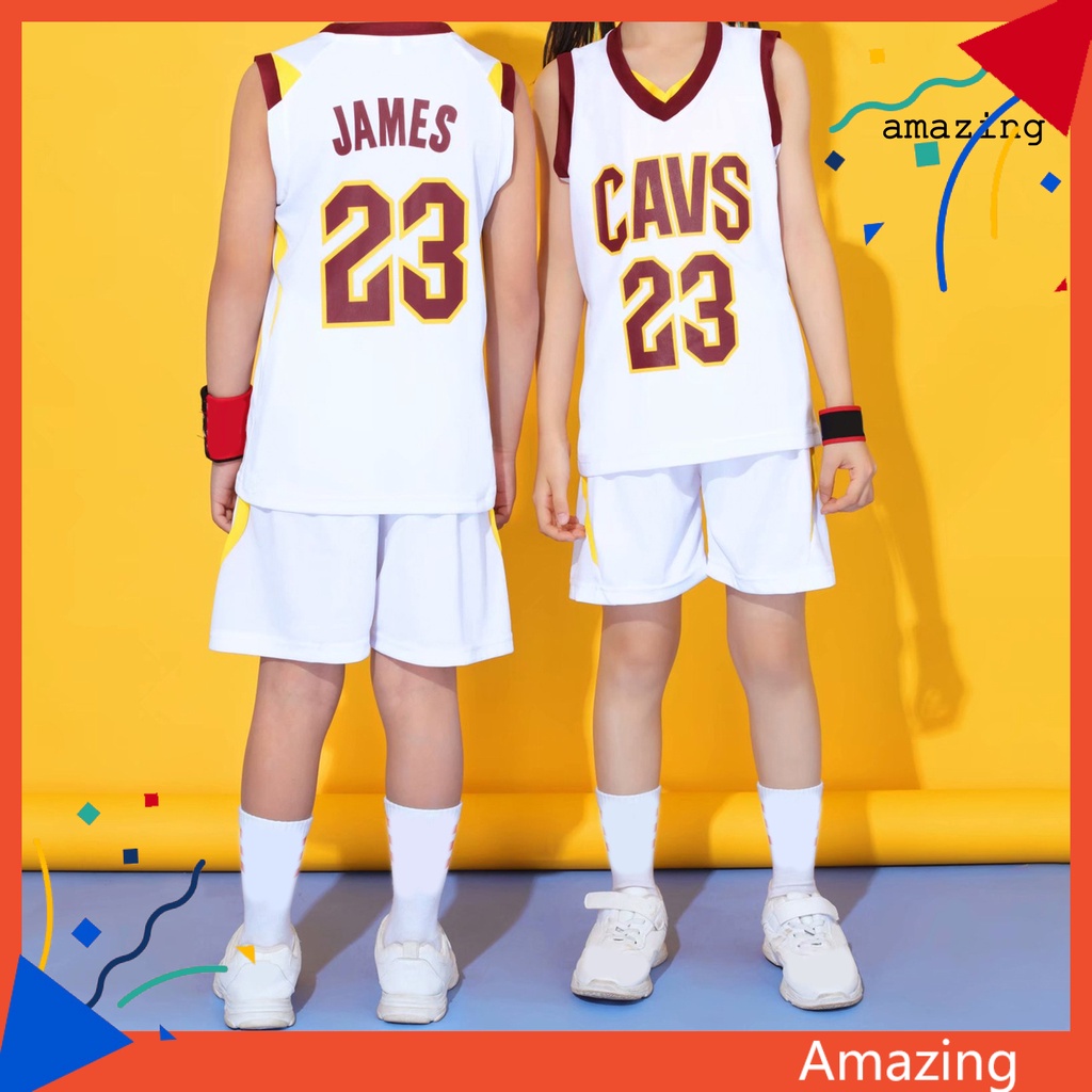 Am- 1 Bộ Áo Bóng Rổ Jeresy Thấm Hút Mồ Hôi Phù Hợp Với Mọi Loại Áo Sát Nách Và Quần Short Chắc Chắn Cho Trẻ Em