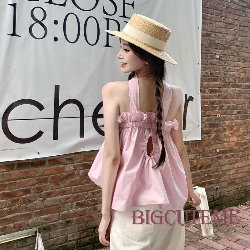 Áo Hai Dây Mùa Hè Màu Trơn Cho Nữ