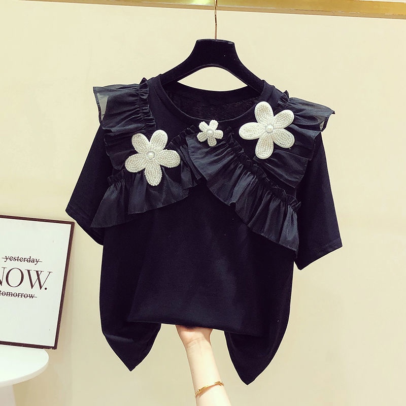 Áo Thun Cotton Tay Ngắn Dáng Rộng Thời Trang Mùa Hè Hàng Mới 2023 Dành Cho Bạn Nữ