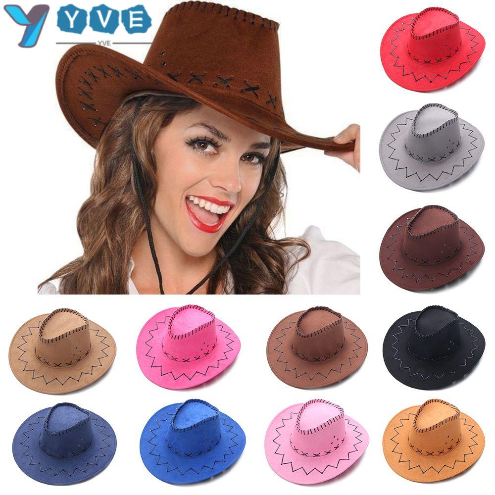 Mũ Cao Bồi Da Lộn Panama Phong Cách Phương Tây Cho Nam Và Nữ