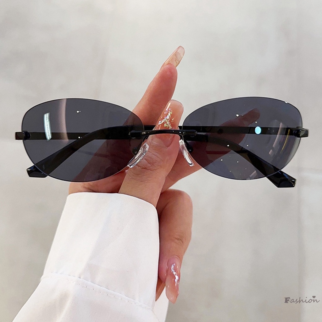 Kính Mát Gọng Oval Chống Tia UV400 Phong Cách Retro