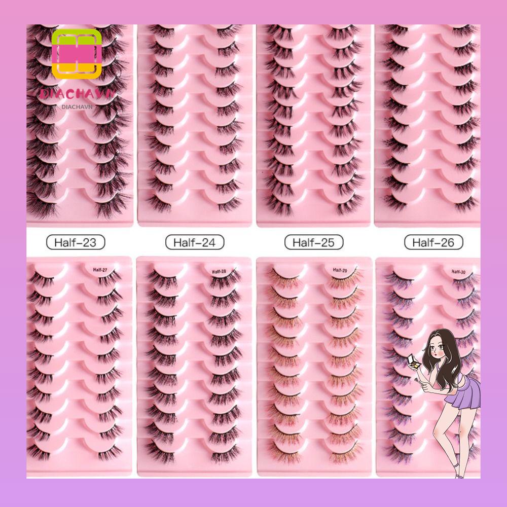 Set 10 Cặp Lông Mi Giả Mềm Mịn Trang Điểm Cho Nữ
