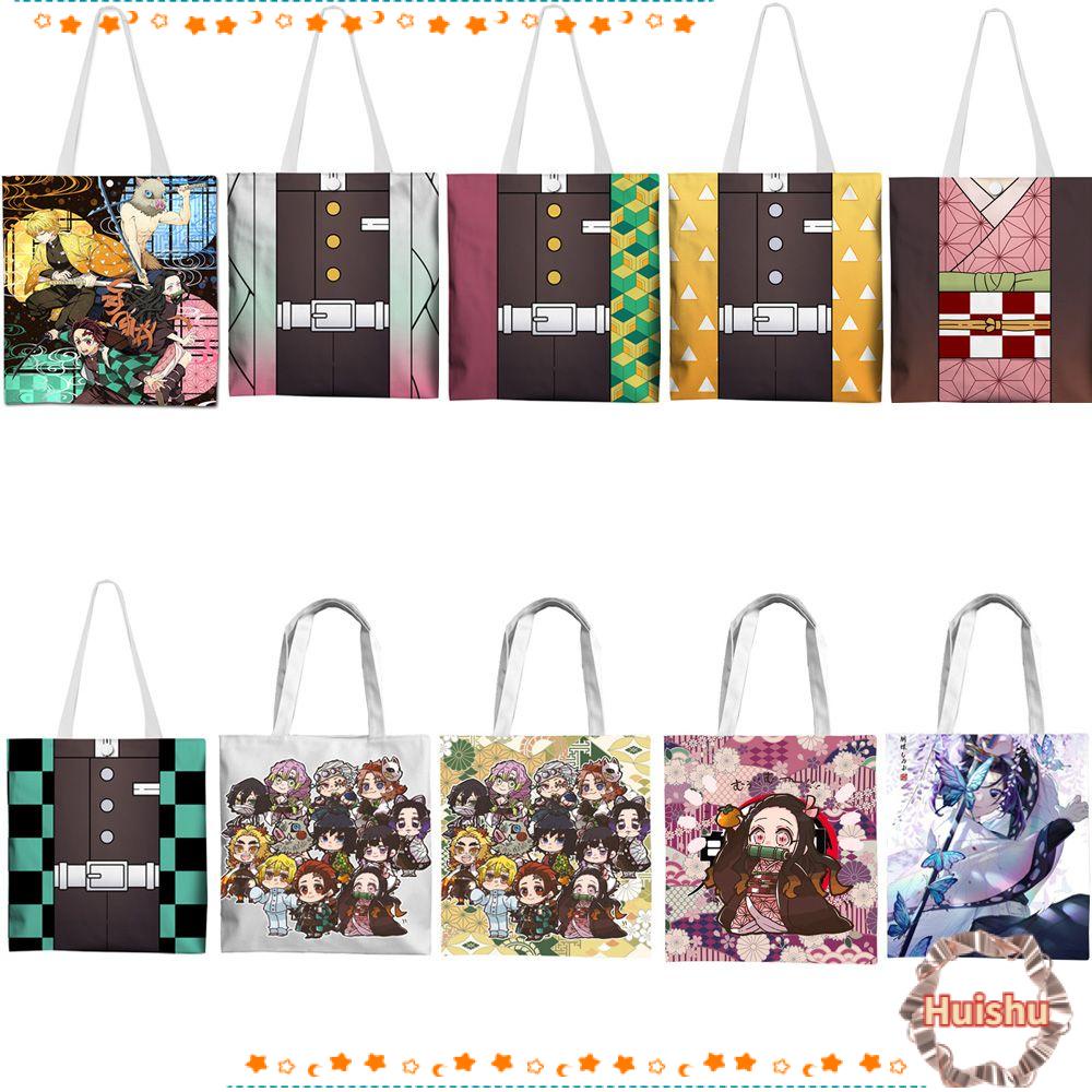 Túi Đeo Vai Cỡ Lớn In Họa Tiết Hoạt Hình Demon Slayer Độc Đáo Thời Trang Cho Nữ
