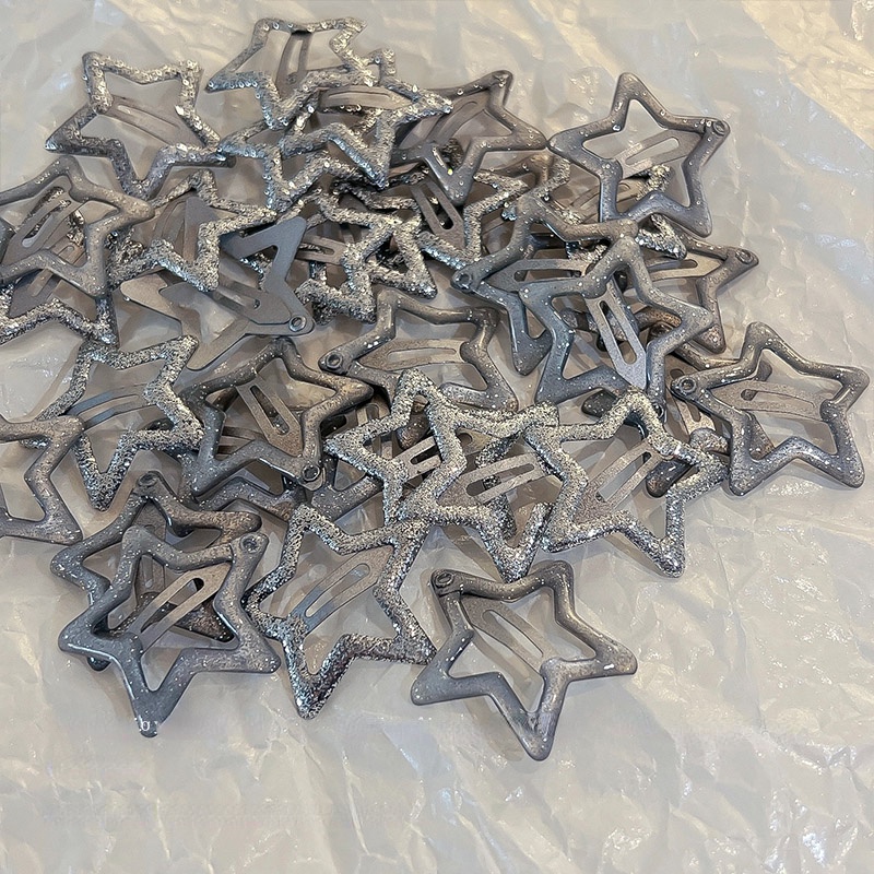 Set 6 Kẹp Tóc Hình Ngôi Sao Nhiều Màu Sắc Thời Trang