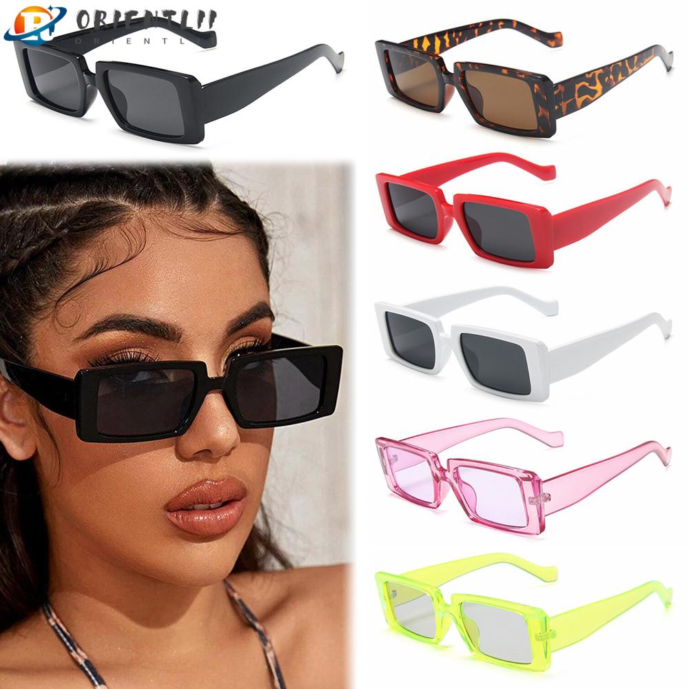 Kính Mát Hình Chữ Nhật Chống Tia UV400 Phong Cách Retro Dành Cho Nữ