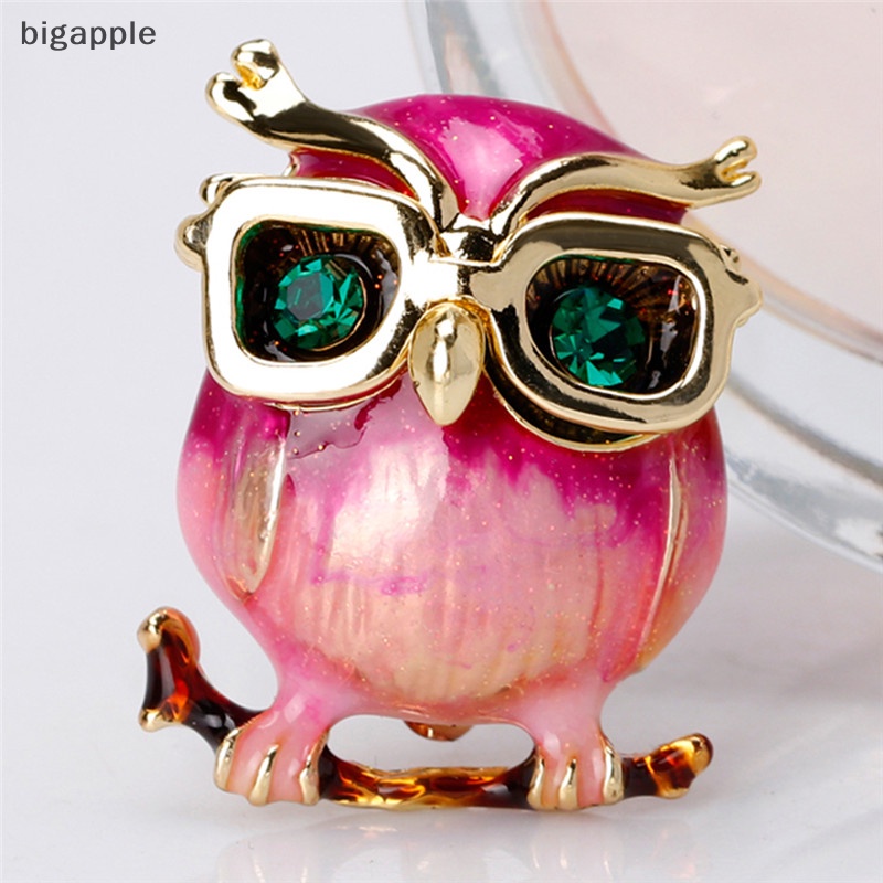 Ghim Cài Áo Hình Cú Mèo Đính Đá Pha Lê Thời Trang