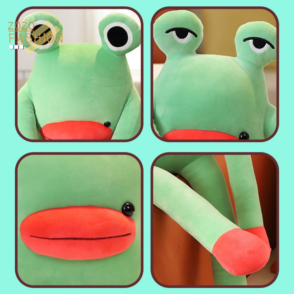 Đồ chơi nhồi bông Hình Ếch Hoạt Hình Bằng Cotton PP Mềm Mại