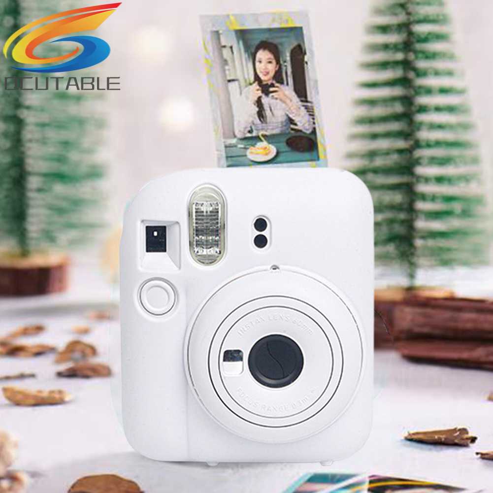 Vỏ Silicone Bảo Vệ Camera Chống Bụi Màu Trơn Cho Instax Mini 12