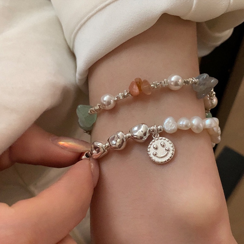 Vòng Tay Ngọc Trai Bạc Thời Trang Cho Nữ