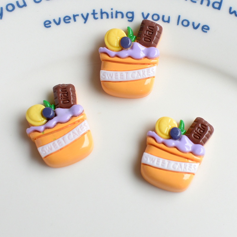 Miếng Dán Nam Châm Ba Chiều Hình Bánh Kem Hoạt Hình Dễ Thương Trang Trí Tủ Lạnh