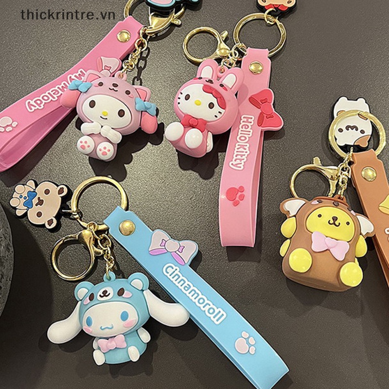 Móc Khóa Hình Động Vật Sanrio Hello Kitty My Melody Kuromi Dễ Thương