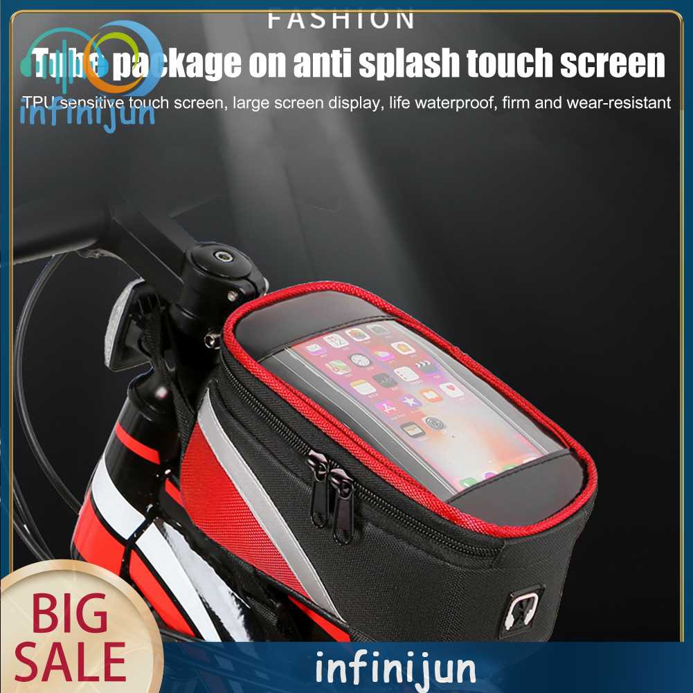 Túi Đựng Điện Thoại Cảm Ứng Màn Hình Gắn Ghi Đông Xe Đạp Leo Núi Ốp