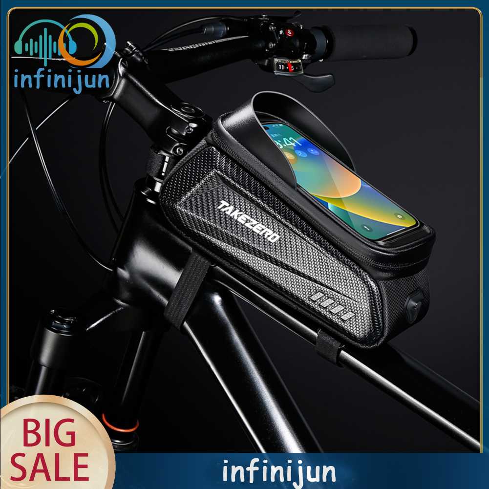 Túi Đựng Điện Thoại Cảm Ứng 1L Họa Tiết Phản Quang Chống Thấm Nước Gắn Xe Đạp Ốp