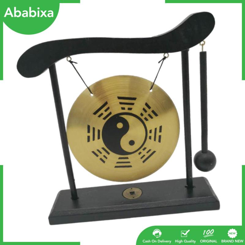 [Ababixa] Gong Chuông Gió Gong Chuông Gió Nghệ Thuật Nghệ Thuật Bằng Đồng Thau Để Bàn Gong, Bagua Trung Quốc Gong Wind Gong Trang Trí Nhà Ở / Văn Phòng