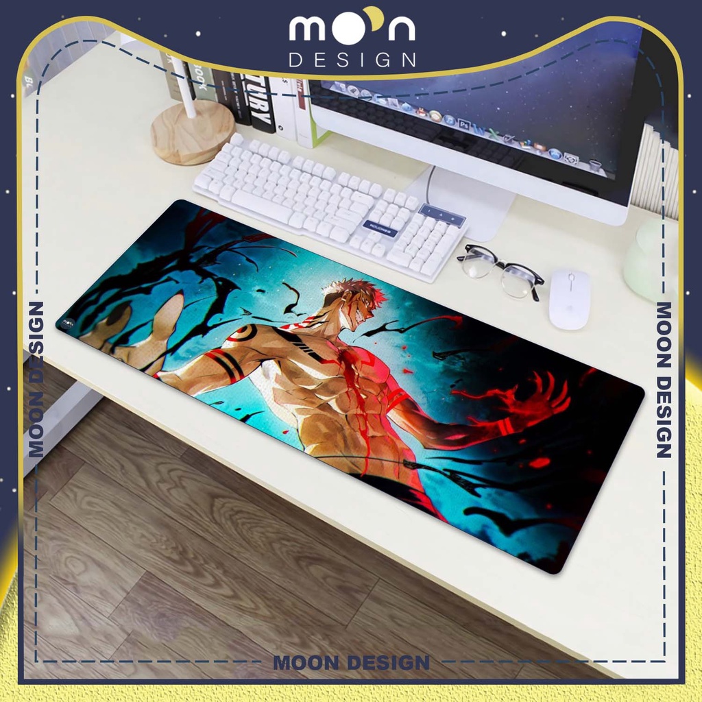 Lót Chuột Gaming in hình Ryomen Sukuna Chú Thuật Hồi Chiến bàn di chuột cỡ lớn Mouse Pad 30x80/40x90/50x100