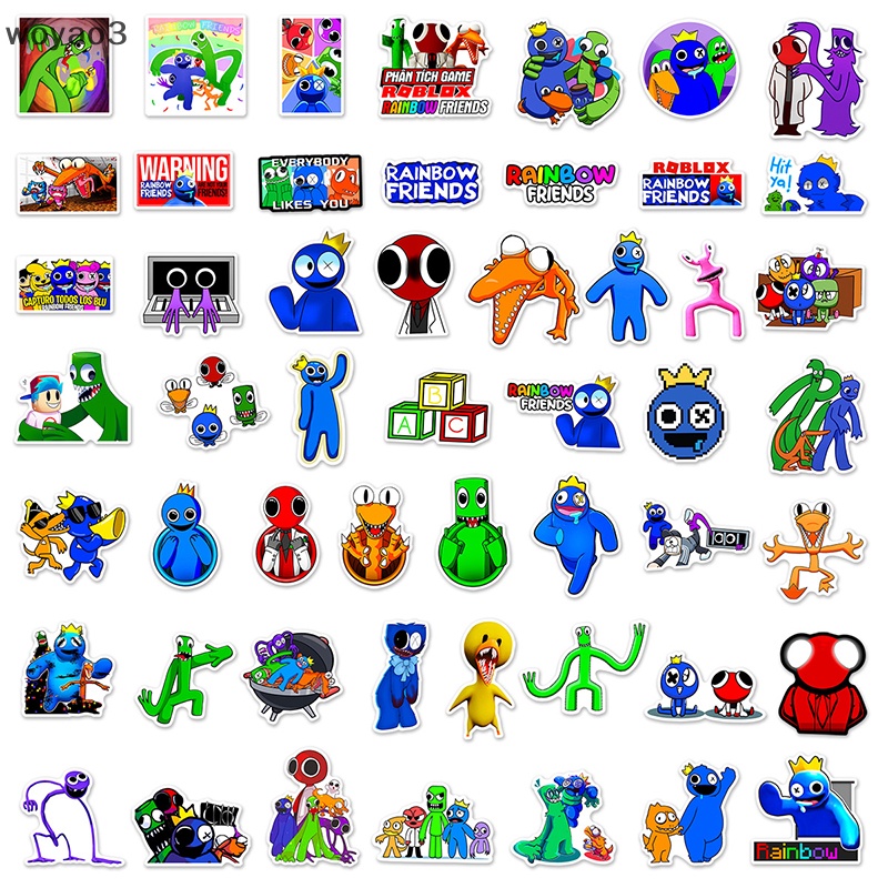 Set 50 Miếng Dán Trang Trí Điện Thoại / Laptop In Hình Trò Chơi Roblox