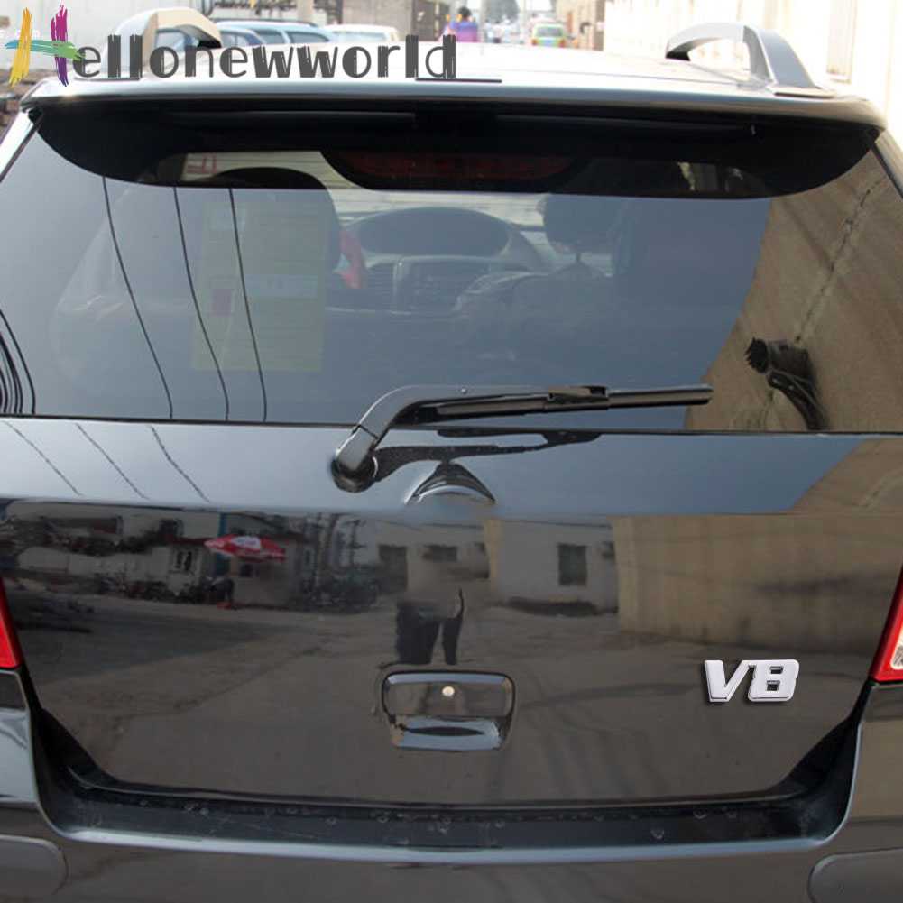 Miếng DáN Trang Trí 3D BằNg Kim LoạI Chrome V8 Cho Đuôi Xe Hơi