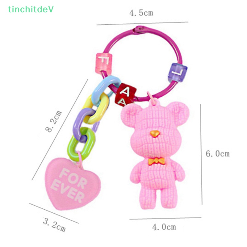 [TinchitdeV] Móc Khóa Hình Gấu Bông Nhiều Màu Sắc Sáng Tạo Thời Trang Cá Tính Dành Cho Túi Xách [Mới]