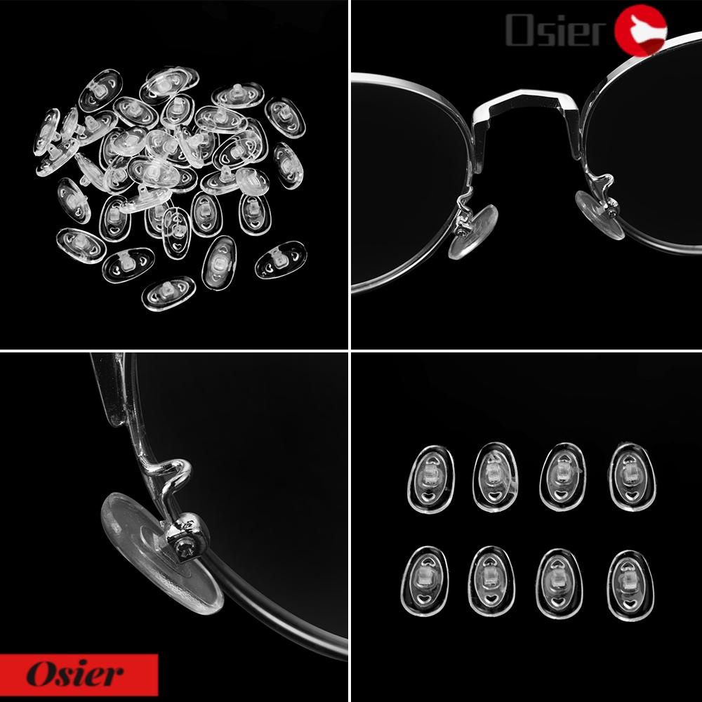 Set 10 Cặp Đệm Mũi Silicone 1 Trong Suốt Chống Trượt Dùng Sửa Chữa Mắt Kính