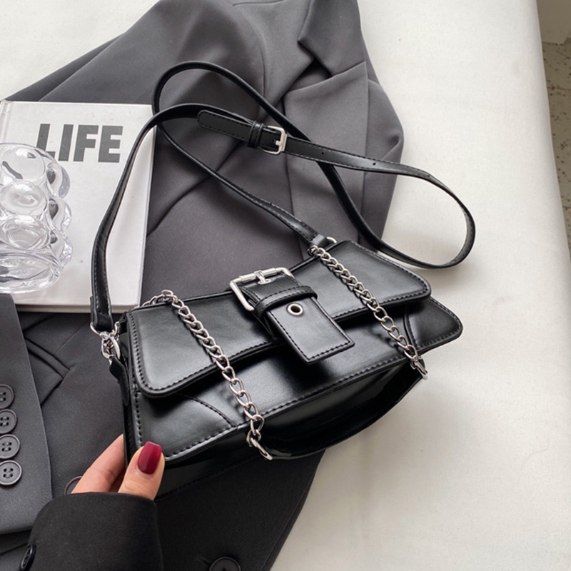 Túi đeo dưới cánh tay Hình Vuông Cỡ Nhỏ Phối Dây Đeo Sợi Xích Phong Cách Cổ Điển Thời Trang Cho Nữ