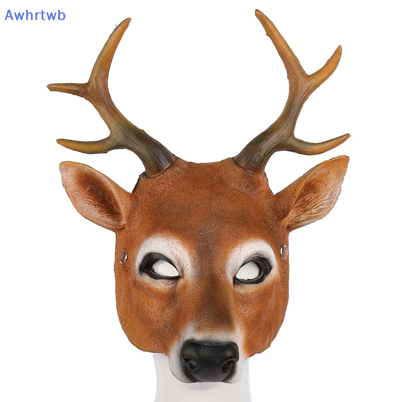 Mặt Nạ Hóa Trang Halloween Hình Đầu Hươu 3D Độc Đáo Mới