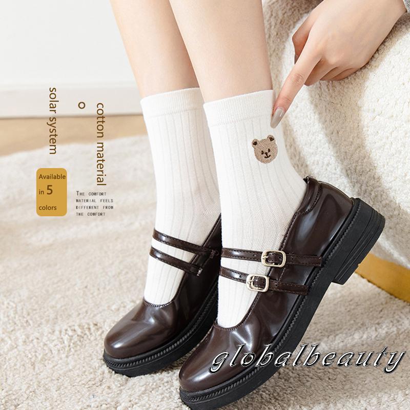 Vớ Thể Thao Co Giãn Thoáng Khí Mềm Mại Họa Tiết Hoạt Hình Dễ Thương Cho Nữ